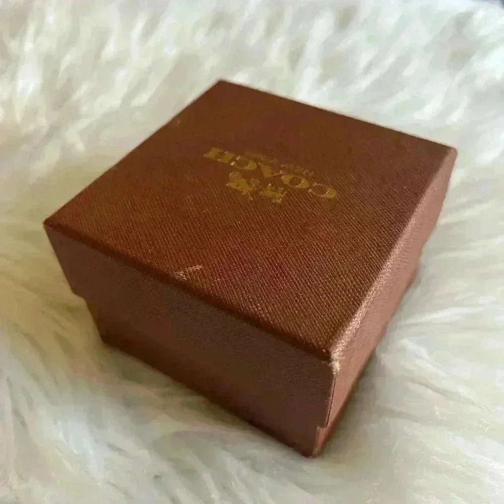 COACH BROWN WATCH GIFT BOX WITH WARRANTY/MANUAL BOOKLET